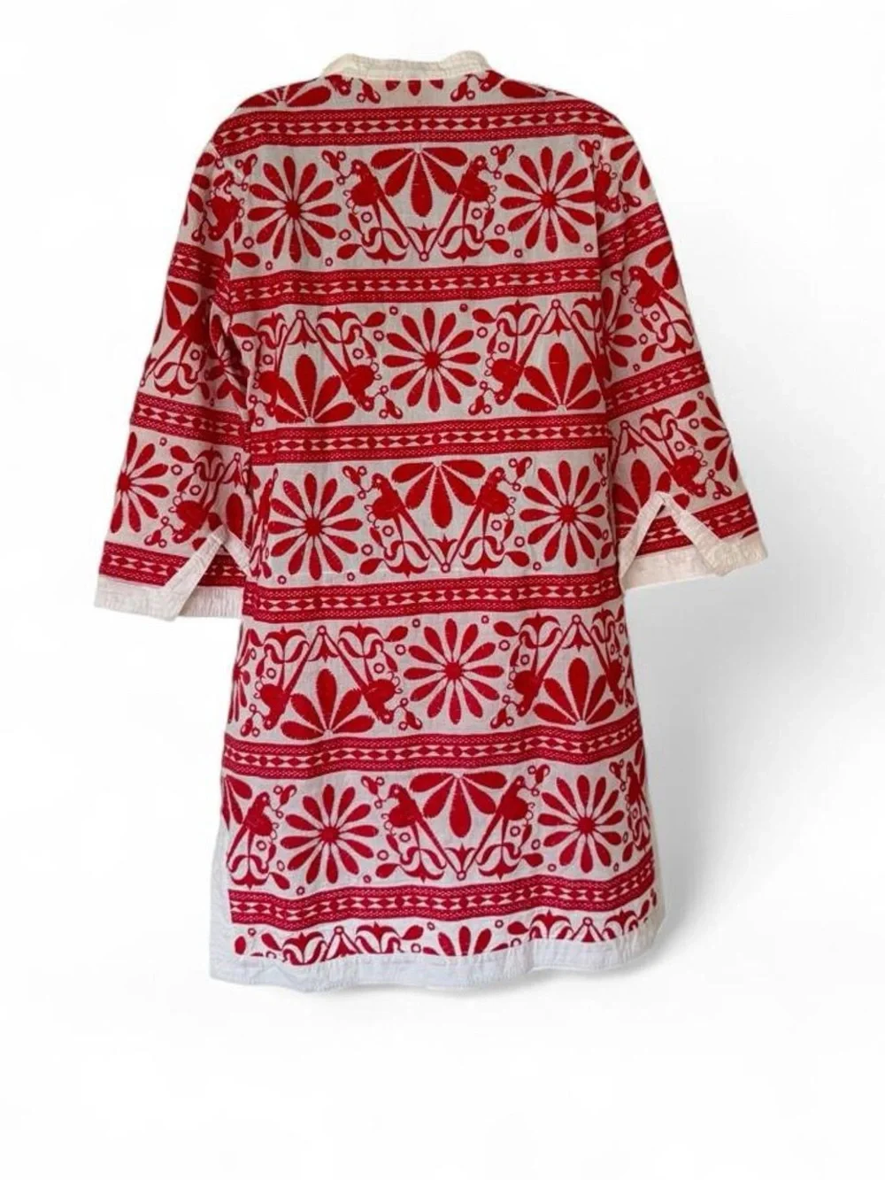 Tory Burch embroidered cotton bohemian tunic dress Size 8